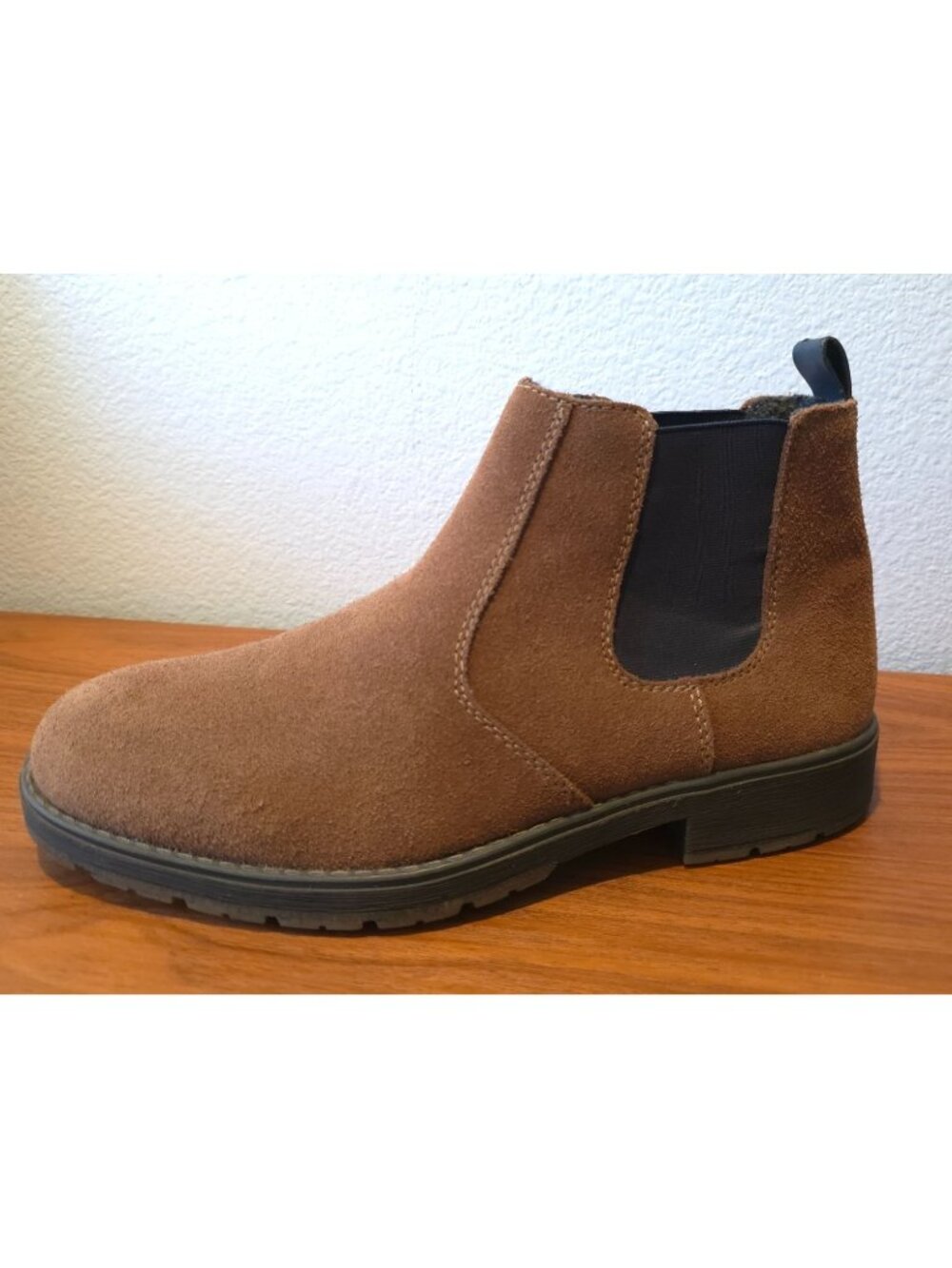 NWOB Rieker Chelsea Brown Suede Slip-On Ankle Boots Men's Sz 41 EU (8-8.5US)